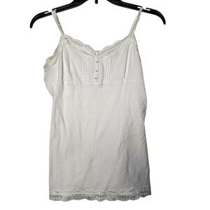 Arizona Womens Babydoll Tank Top Size Large‎ Y2K Cami 2000s Summer Lace Dainty